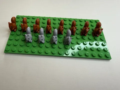 Lego Animal Squirrels Lot Of 12 Baseplate Not Included