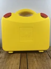 Lego Carrying Case Brief Case Storage Container Yellow With Moveable Dividers