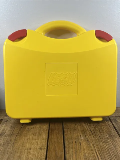 Lego Carrying Case Brief Case Storage Container Yellow With Moveable Dividers
