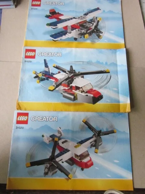 Lego Creator Building Instructions Instruction 31020 Part 1,2,3 part 1,2,3