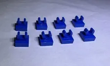 Lego Lot Of 8 Bright Blue Plate W/ Up Right Holder 1x1 New City Arm Upright