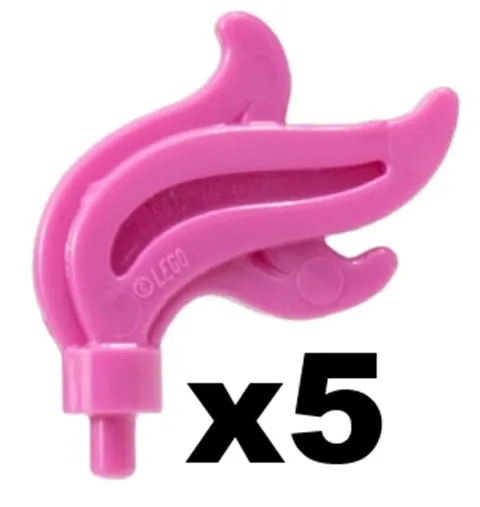 Lego 5 New 71034 Knight Minifig Dark Pink Plume Feather Castle Helmet Part D53