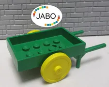 (E5/27) LEGO Fabuland fabad6c01 Wheelbarrow Green 3604