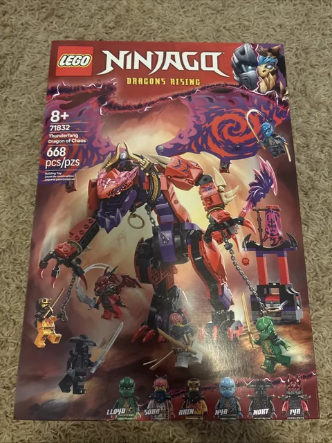 LEGO NINJAGO Thunderfang Dragon of Chaos 71832, 668 pcs, Ages 8+