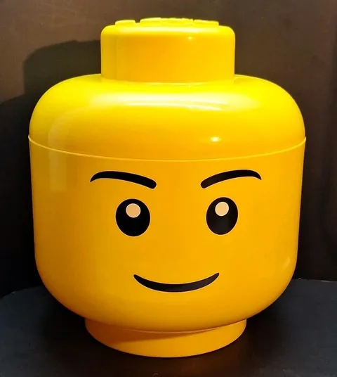 Official Large Lego Man Storage Head, Model 4032, roughly 10.6 in H x 9.4 in W