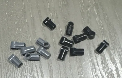 LEGO Angle Connector #1 (32013 / 42127) Black Dark Gray 14 Pieces