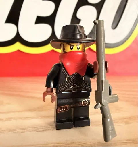 Lego Western Bandit Minifigure With Accessory 