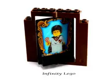 LEGO 2001 Brown Door 2 x 8 x 6 Revolving with Harry Potter Hologram Sticker 4702