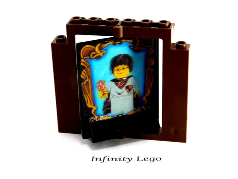 LEGO 2001 Brown Door 2 x 8 x 6 Revolving with Harry Potter Hologram Sticker 4702