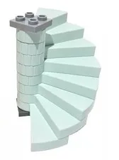Complete Spiral Staircase Light Aqua From Lego Set 41062 Elsa's Ice Castle