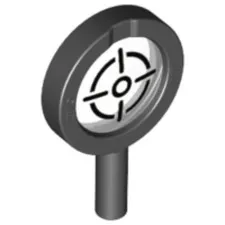LEGO® 10830c01pb01 Minifigure, Utensil Magnifying Glass with Crosshairs Pattern