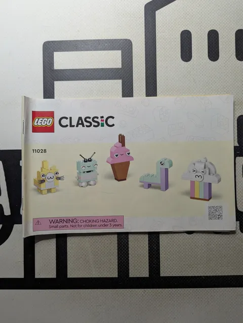LEGO Classic 11028 Creative Pastel Fun 2023 Instruction Manual Only No LEGOs!