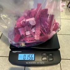 LEGO Bulk Lot Pink Bricks Plates Tiles Pieces Parts Plastic Bagged