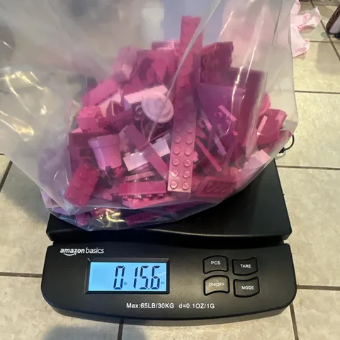 LEGO Bulk Lot Pink Bricks Plates Tiles Pieces Parts Plastic Bagged