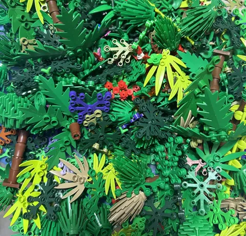 Mint 50 Pcs Lego Greenery Plant Parts Pieces Trees Shurbs Bushes Leaves Random