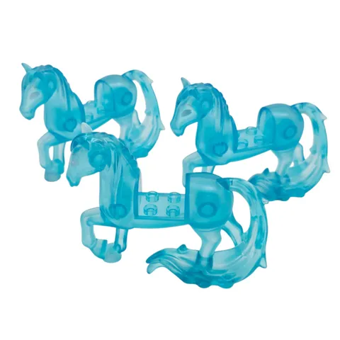 Lego Trans Light Blue Horse Nokk Frozen Water Spirit Lot of 3 58484 41168 Horses