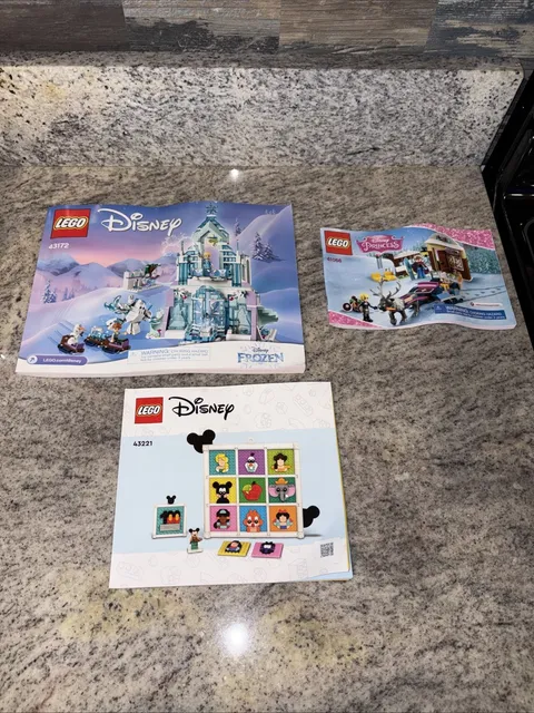 Disney Lego Building Instruction Manuals Only  43172, 43221, 41066 Frozen