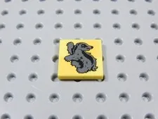 LEGO Harry Potter Yellow 2x2 Printed Tile Minifig Hufflepuff BQ