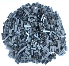 LEGO Bulk Lot of 570pcs Modern Dark Gray 2x2 2x3 2x4 2x6 etc 2456 3001