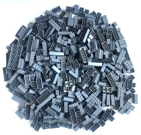 LEGO Bulk Lot of 570pcs Modern Dark Gray 2x2 2x3 2x4 2x6 etc 2456 3001