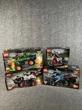 LEGO Technic Bundle 4 Set Lot Motorcycle Monster Jam Dragon Megalodon Sealed NIB