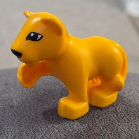 Lego Duplo Lion  Cub Plastic Toddler Toy Figure Building Block Animal Yellow