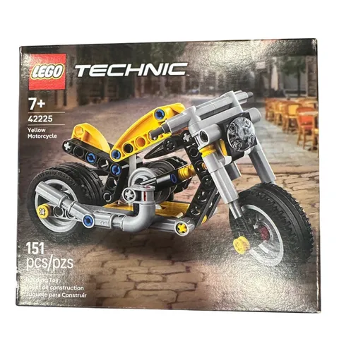 LEGO Kids Yellow Technic 42225 Motorcycle Building Set 151 pcs