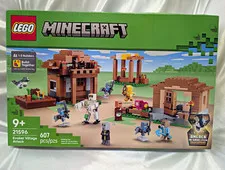 LEGO Minecraft Evoker Village Attack 21596 Complete Set 607 pcs 1-3 Builders