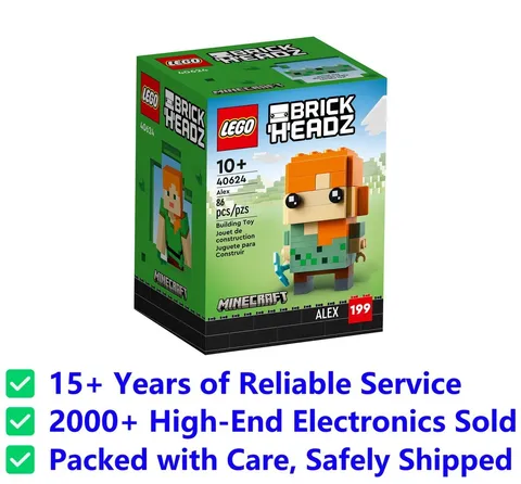 LEGO BrickHeadz Minecraft Alex 40624 New Sealed Box Wear Possible
