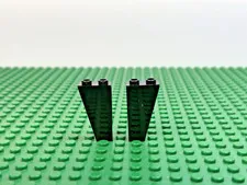 2011 LEGO Black Slope 75 2 x 1 x 3 Inverted Angled Wall 4195 (2 PCS) #2449 MINT!