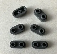 LEGO 6x NEW Plate Modified 1x2 Rounded w/ 2 Open Studs DARK BLUISH GRAY #35480