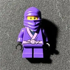 LEGO Purple Hooded Ninja Minifigure with Black Hands Plastic Figure