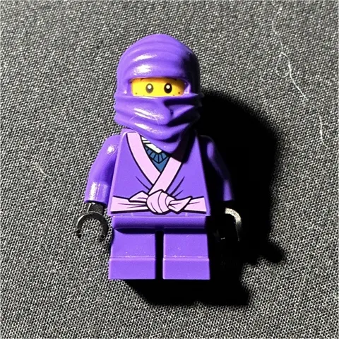 LEGO Purple Hooded Ninja Minifigure with Black Hands Plastic Figure