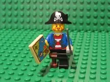 Lego Pirates III Minifigure Peg Leg Pirate Minifigure (pi146) Treasure Map 10679
