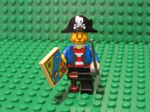 Lego Pirates III Minifigure Peg Leg Pirate Minifigure (pi146) Treasure Map 10679