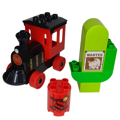 LEGO Disney Duplo #10894 Toy Story Woody's Train Hamm Pig Brick Printed Dynamite