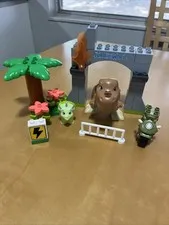 LEGO Duplo Jurassic World T-Rex & Triceratops Breakout Incomplete Set Pieces Lot