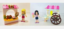 Lego Friends IceCream & Bake Stands 30106,30113 Pre-Owned Complete w/Instruction