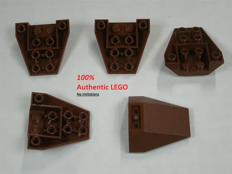 LEGO NEW 4x4 Reddish Brown Wedge Triple Inverted (5x) 6261521 Brick 13349