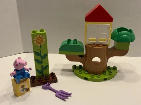 Lego Duplo Peppa Pig Garden & Treehouse Set Incomplete 16/20 Pieces Ages 2+