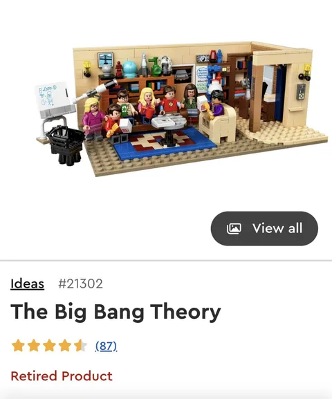 RETIRED Lego 21302 The Big Bang Theory Set + manual + box + Acrylic display case