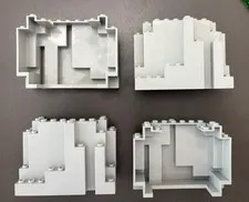 LEGO "Old" Light Gray Rock Panel 4 x 10 x 6 Rectangular (BURP) FREE SHIPPING