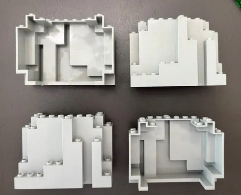 LEGO "Old" Light Gray Rock Panel 4 x 10 x 6 Rectangular (BURP) FREE SHIPPING