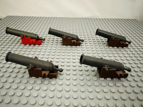Lot Of 5 Random Color Lego Cannon With Lavet 4289288 4294668 4638950