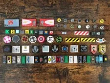 Lego Lot of Assorted Unique Printed Tiles. 1x1, 1x2, 2x2, 2x4, etc.