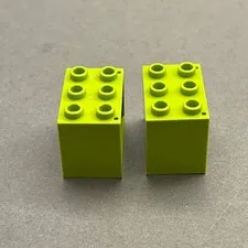 Lego 92410 Lime Green Replacement Parts Pieces Lot of 2