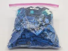 2 lb of Assorted Blue Lego Pieces