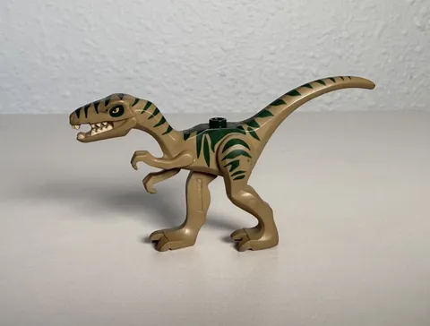 LEGO Dinosaur Coelophysis / Gallimimus with Dark Green Stripes Dino From 5882