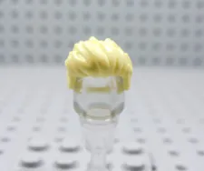 LEGO Yellow Blonde Hair Minifig Short Spiked Swept Up AC