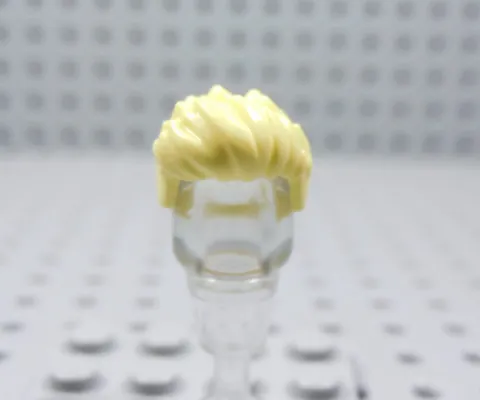 LEGO Yellow Blonde Hair Minifig Short Spiked Swept Up AC